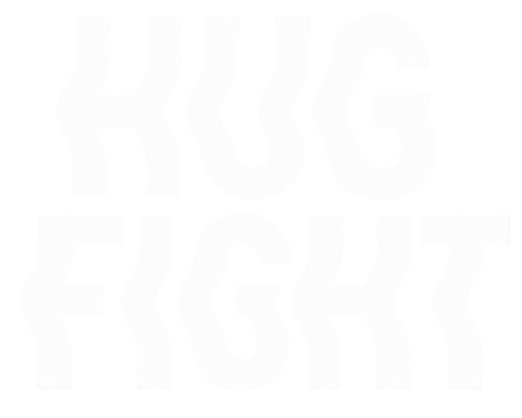 Hug Fight logo in white text